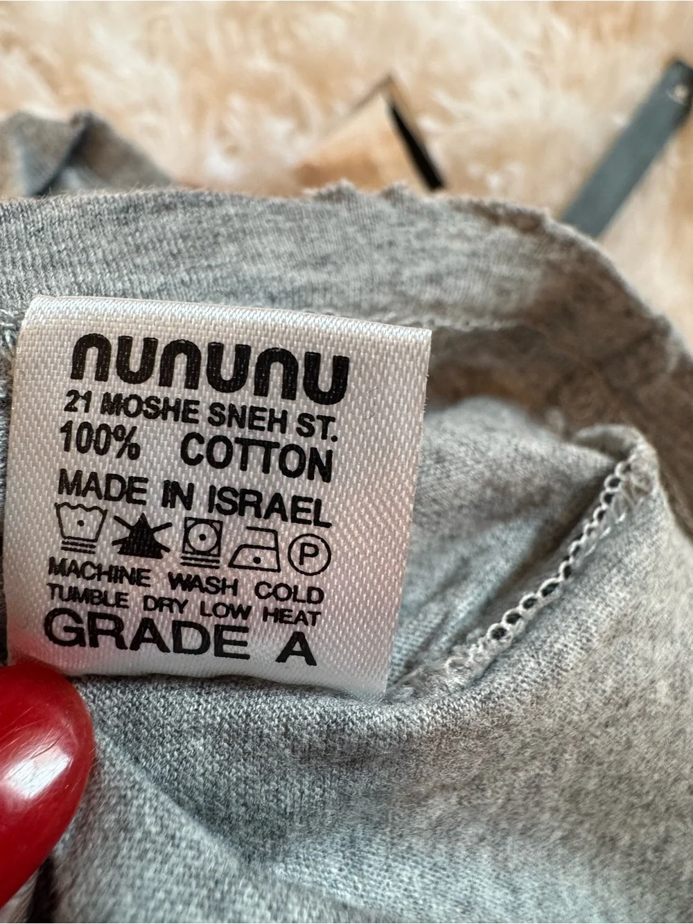Nununu Don’t Ask! Layered Long Sleeve Graphic Tee Toddler Gray Black 100% Cotton